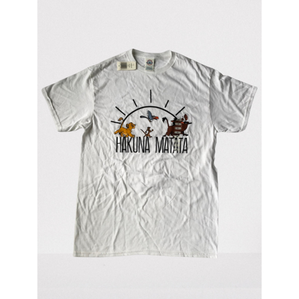 Lion King Hakuna Matata T-Shirt, Unisex, MULTIPLE SIZES, White